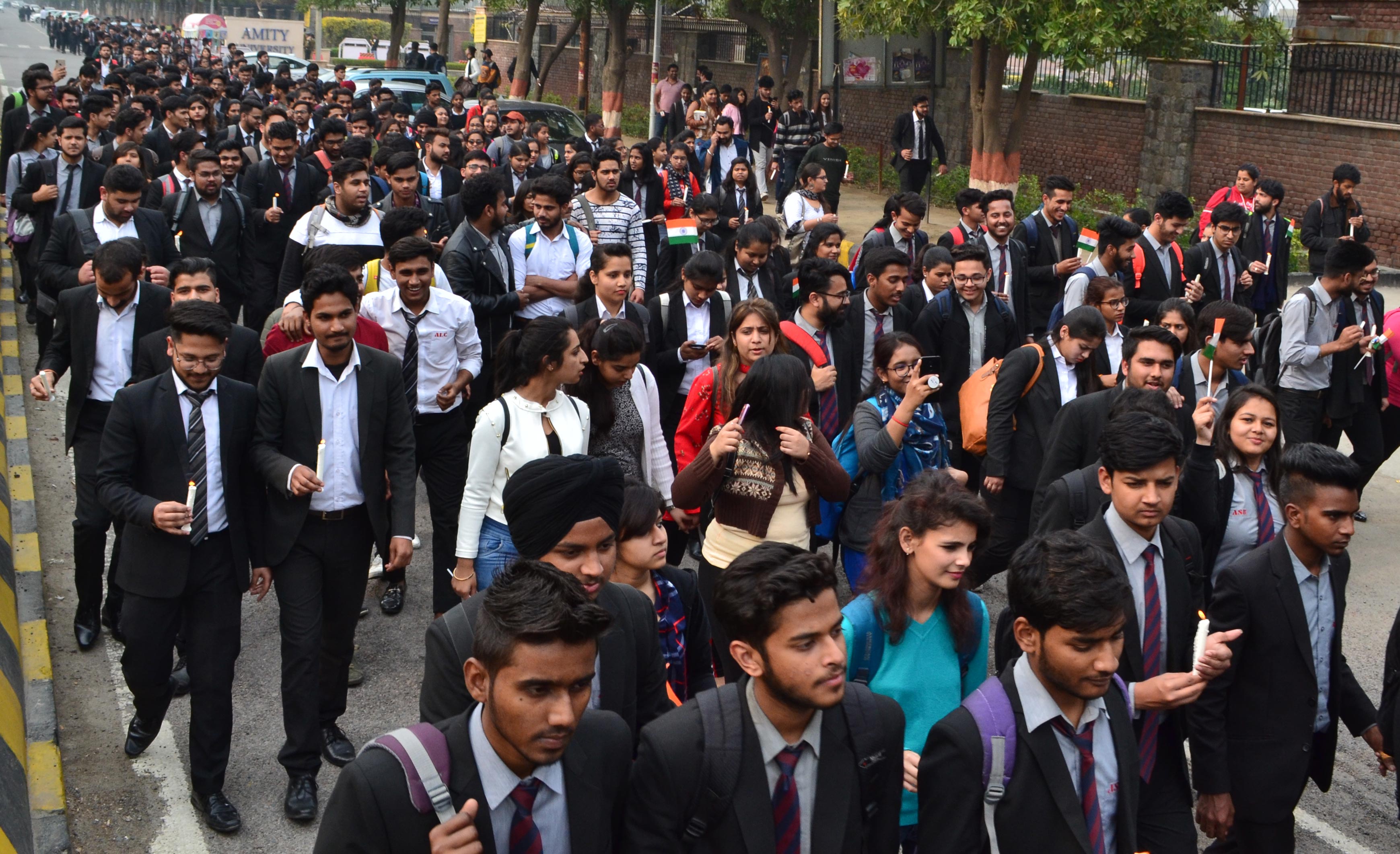 Asian Law College (ALC) pays emotional tribute to CRPF martyrs of Pulwama :